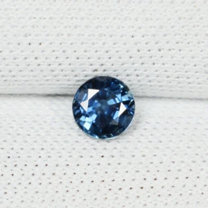 0.33 Cts Fine Luster Natural Sapphire 4mm Round Cut From Sri Lanka...!!!! - Picture 1 of 2