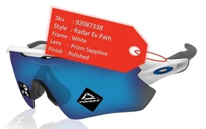 Gafas de sol Oakley Radar EV Path blancas Prizm Sapphire lentes auténticas OO9208 NUEVAS - Imagen 1 de 6