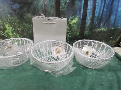 JUEGO DE 3 CESTAS CIRCULARES DE FRUTAS MIKASA GOURMET. BLANCO Foto 1 de 3