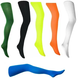 Ladies Denier Opaque Tights Womens Footed Neon Colours Fancy Dress Costume Party - Picture 1 of 1