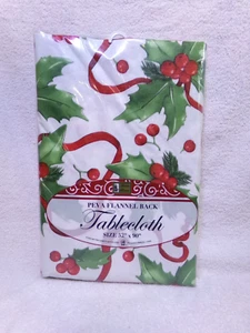 Better Home Christmas 52"x90" Oblong Tablecloth Peva Flannel Back Tablecloth - Picture 1 of 8