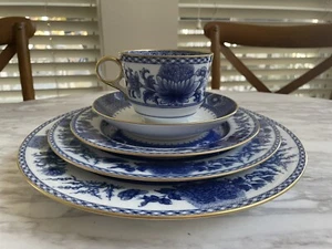 Mottahedeh China Imperial Blue WILLIAMSBURG 5 Piece Dinnerware Set - Picture 1 of 21