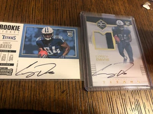 (2) COREY DAVIS RC LEAF LIMITED ON CARD/PATCH & CONTENDERS SP LOOK WORTH IT - Picture 1 of 1