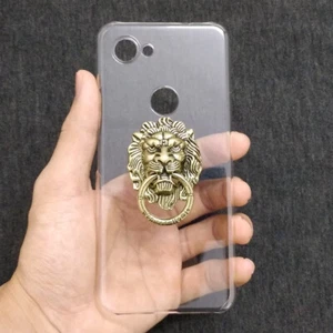 For Google Pixel 2 3A 4 XL 4A 5G 4G Bronze Lion Head Ring Holder Stand Hard Case - Picture 1 of 1