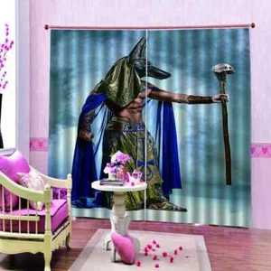 Strong Body Strange Shape Printing 3D Blockout Curtains Fabric Window Home Decor - Bild 1 von 12