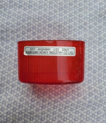 KAWASAKI KT250 NOS REAR TAIL LIGHT LENS W/OFF ROAD ONLY DECAL-VERY RARE PART!!! - Image 1 of 4