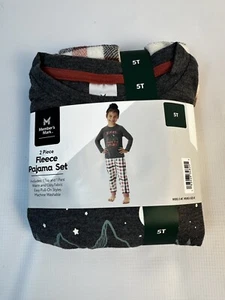 Member's Mark 2 Piece Girls Sleep Under The Stars Cozy Fleece Pajama Set 5T - Picture 1 of 5