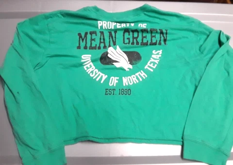 UNT University of North Texas Mean Green Womens Property Tee T-Shirt Cover