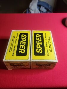 Speer plastic shot capsules reloading shot shells, 2 boxes of 50 old stock