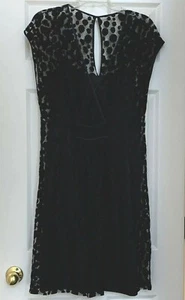 Jessica Simpson Black Polkadot Lace Dress Size 10 - Picture 1 of 5