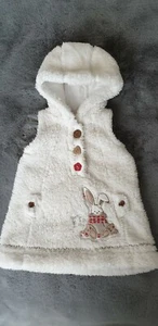 Next Baby Soft White Fleece Dress. Age 0-3 Months. - Picture 1 of 8