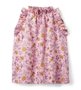 JANIE and JACK Ruffle Sleeve Floral Lined Top - Cameo Pink - NWT Girls 16 - Picture 1 of 2