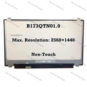 B173QTN01.0 17.3" QHD 3K 120Hz 72% NTSC LCD Écran Sans-Tactile Panneau 40 Pin - Picture 1 of 1