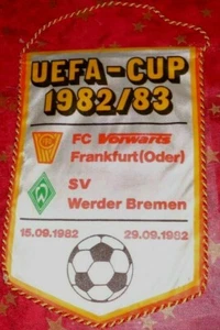 DDR Wimpel UEFA - Cup 1982 FC Vorwärts Frankfurt/ Oder : SV Werder Bremen - Picture 1 of 2