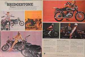Pubblicità stampa moto Bridgestone 1969 2p Mach II SS RS 175 Twin 350 GTR Mach II - Foto 1 di 1