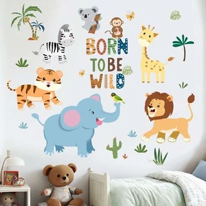 Baby Animals Wall Stickers for Nursery: Kids Boys Girls Bedroom Wall Decals -... - Picture 1 of 6