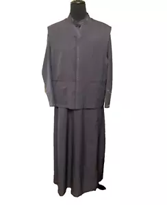 Orthodox clergy silk cassock Christian priest garment Greek gray cassock Size L - Picture 1 of 6