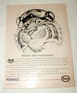 1966 ENCO Vintage Hot Rod Mag Advertisement Humble Oil PHOTOCOPY - Picture 1 of 8