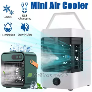 USB Aire Acondicionado Portatil Ventilador y Humidificador Enfriador De Espacio - Picture 1 of 36