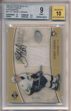 2005 Upper Deck Ice Frozen Fabrics Autograph Sidney Crosby RC Auto /35 BGS 9
