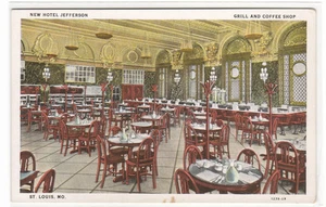 Postal Grill and Coffee Shop Hotel Jefferson Missouri 1920c - Imagen 1 de 1