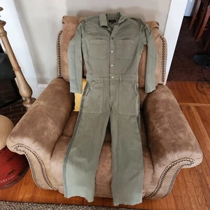Lucky Brand Olive Green Boiler Parachute Cargo Jumpsuit - Women's 27 - Picture 1 of 4