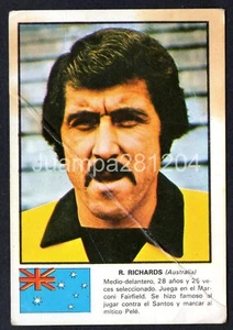 RAY RICHARDS - AUSTRALIA ASES MUNDIAL FUTBOL 74 DISGRA FHER 1974 NUNCA PEGADO - Picture 1 of 3
