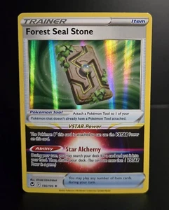 Pokémon TCG - FOREST SEAL STONE #156 - HOLO - RARE - SILVER TEMPEST (2022) - NM - Picture 1 of 1