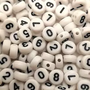 Beads with letters, numbers, emoticons for making bracelets and jewelry - Picture 1 of 3