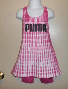 Puma Kids Girls Two (2) Piece Racerback Short Set Raspberry Rose Four (4) NWT - Picture 1 of 3