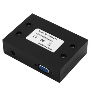 2 Ports VGA Video Switch Box 2 en 1 Out Splitter Selector pour LCD PC TV - Photo 1/4