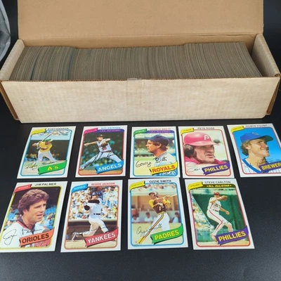 Juego completo de béisbol 1980 Topps #1-726 Henderson novato Ryan Jackson Ozzie Foto 1 de 4