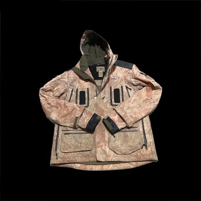 LL Bean Mossy Oak Duck Blind Camo Full Zip Hunting Jacket  Large Tactical hooded - Image 1 of 4