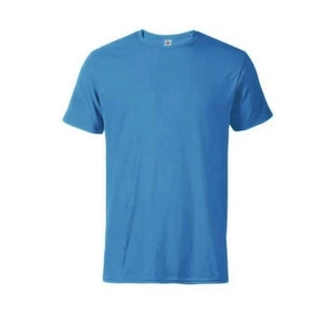 Delta 12300 Shirts, Size 7, Case of 72 Turquoise Blue Print At Home Bulk Tshirts - Picture 1 of 6