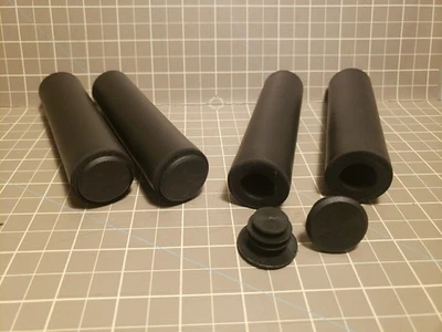 Empuñaduras de barra de silicona para bicicleta MTB 2 juegos de empuñadura de manillar negras ultraligeras antideslizantes  Foto 1 de 4