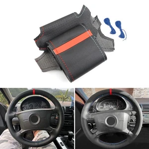 Rote Marke Lenkradbezug Lenkrad Leder für BMW 3 Series E36 E46 E39 X3 E83 X5 E53 - Picture 1 of 11