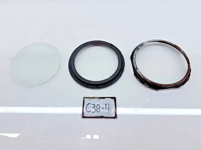 Lente y bisel de vidrio velocímetro Willys Jeep CJ5 CJ6 de los años 50 y 60 OEM C38-4 Foto 1 de 4