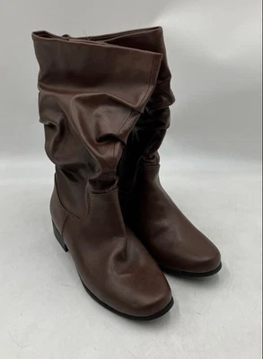 Botas femininas NIOB St. John's Bay Jarrett 100-1157 couro marrom desleixadas tamanho 8M - Imagem 1 de 4