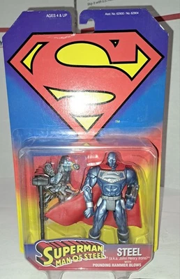 1995 年复古超人钢铁侠约翰·亨利铁杆带锤 MIP  — 第 1/4 张图片