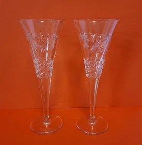 2 Waterford Crystal Millennium Collection Peace Dove Champagner Toasten Flöten - Bild 1 von 5