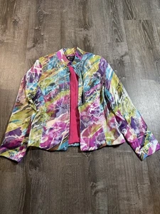 Blazer Toni Morgan Mujer Multicolor Estampado Abstracto Chaqueta Ligera Talla M - Imagen 1 de 5