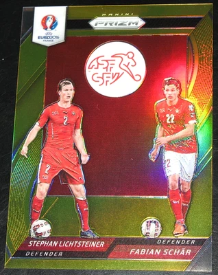 2016 UEFA Euro Prizm Stephan Lichtsteiner Fabian Schar GOLD # /10 Country Duals - Image 1 of 3
