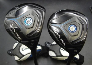 Set of 2 TaylorMade Jetspeed Black 15° 3+ 19° 5 Woods Regular Graphite Shafts* - Picture 1 of 5
