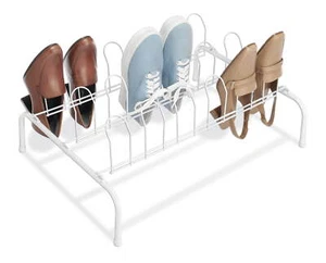 Whitmor 9-Pair Floor Closet Shoe Rack - White - Picture 1 of 4