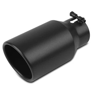 Exhaust Tip for 3'' Inlet 4.5" Outlet 9" Long Rolled-Edge Bolt-On Rear Tailpipe - Picture 1 of 7