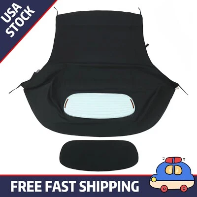 Vinilo de lona de tapa blanda con ventana de vidrio térmico para Mitsubishi Eclipse 1995-1999 Foto 1 de 4