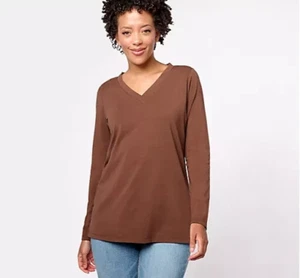 $49 Belle by Kim Gravel Primabelle Knit L/S Tunic Top T-Shirt Women's SZ 5X - Picture 1 of 1