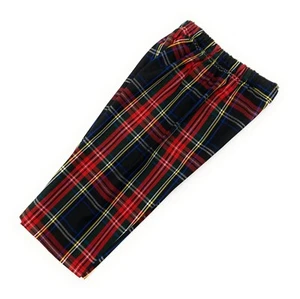 Boys Stewart Black Tartan Elasticated Waist Trousers Trews - Picture 1 of 3