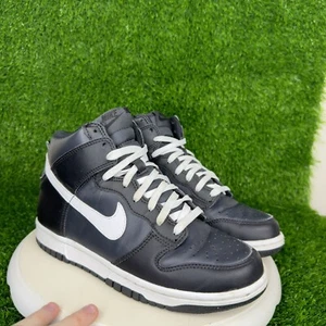 Nike Dunk High (GS) schwarz anthrazit Jugend Turnschuhe 5,5 Y Größe 7 Damen - Bild 1 von 11