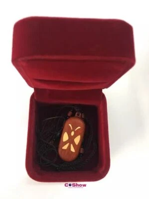 The Illusionist Locket Necklace Wood Butterfly Pendant Custom Photo Accessories - Image 1 of 4